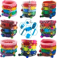 wholesale 100pcs dog cat accessories dog cat puppy collar bell adjustablt buckle pet dog collars safety leads for cat dog collar