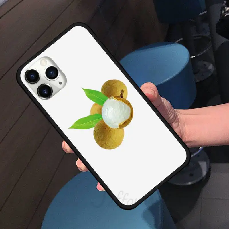 

Creativity design fruit Longan cartoon Phone Case for iPhone 11 12 pro XS MAX 8 7 6 6S Plus X 5S SE 2020 XR Soft silicone