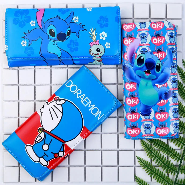Длинный кошелек Disney Stitch для студентов многофункциональный бумажник и мужчин