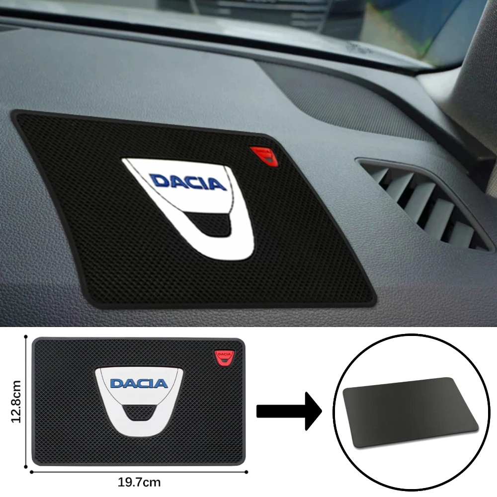 

Dashboard Phone Holder Car Interior Anti-Slip Pad Waterproof Silicone Non-Slip Mat For Dacia Sandero Stepway Dokker Logan Duster