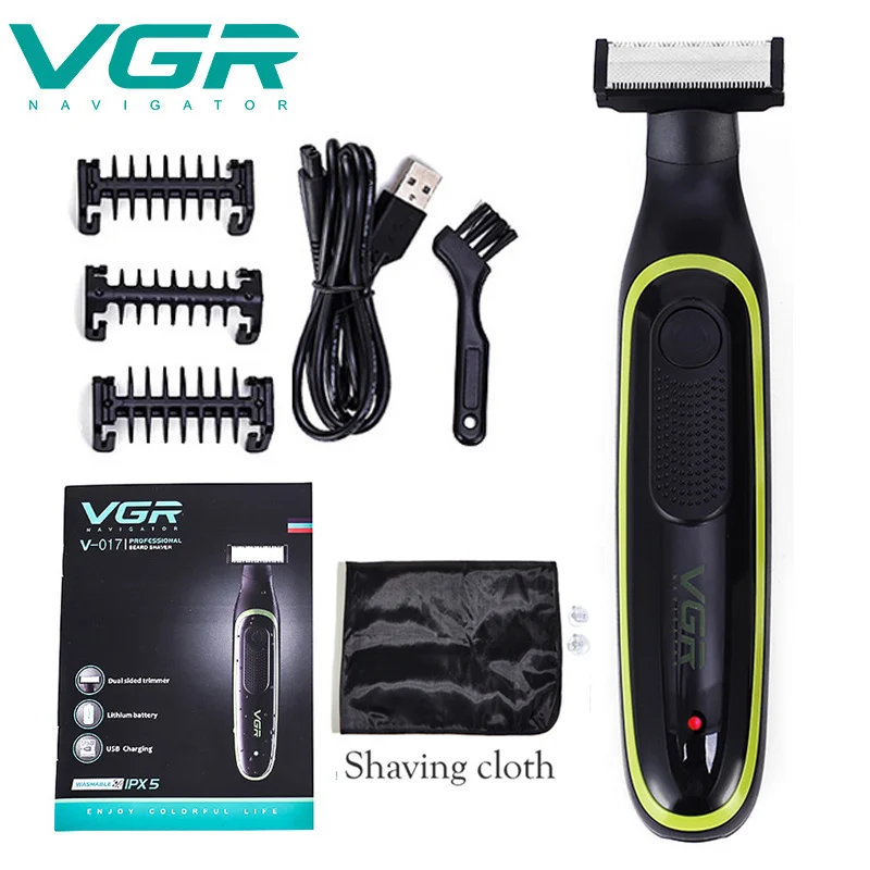 

VGR Face Electric Shaver Waterproof Electric Razor Wet Dry Beard Shaving Machine Groomer Body Shaver for Men Rechargeable Set