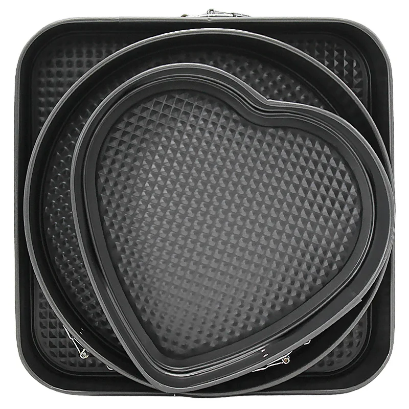 3 шт. форма для торта квадратная в форме сердца круглая антипригарная со съемным