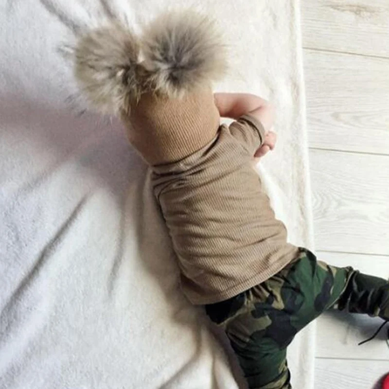 

Toddler Kid Crochet Knitted Pom Hat Infant Baby Winter Warm Beanie Cap AN88