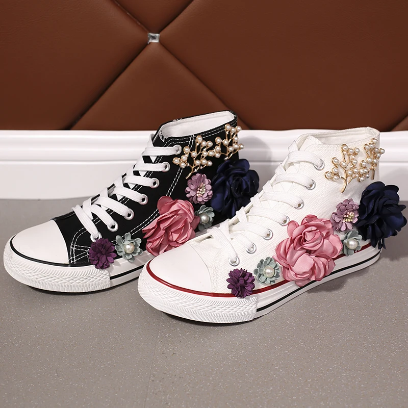 Лидер продаж женские туфли из парусины Яркие модные повседневные с инкрустацией