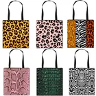 Модные сумки через плечо с леопардовым принтом для женщин, сумка-мессенджер на плечо, сумка через плечо с леопардовым рисунком, сумки-тоуты с животными