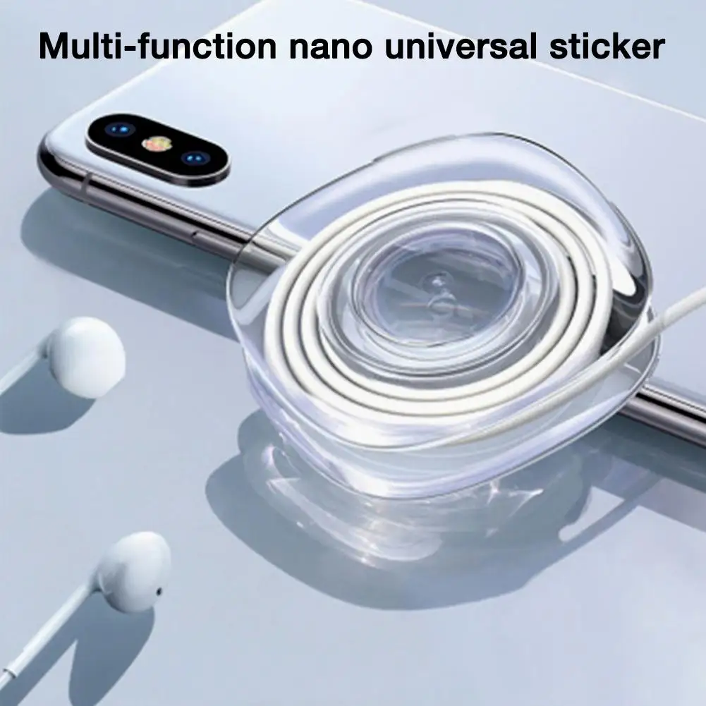 Multi-Function Mobile Phone Holder Nano Rubber Pad Universal Sticker Hand-carrying Storage Magic Paste No Trace Stickers | Дом и сад
