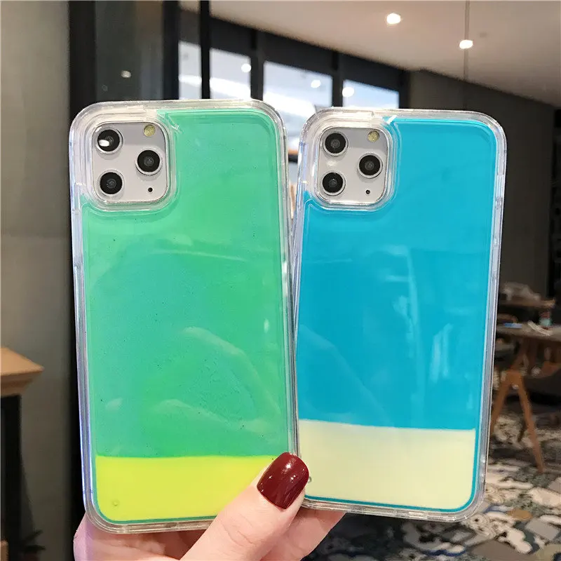 Светящийся песочный жидкий блестящий чехол для Samsung GALAXY S7 S6 Edge S9 Plus S10 S10E Lite Note 8 9 10