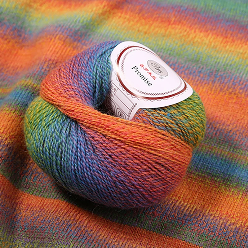 Высококачественная Радужная кашемировая пряжа молочного оттенка австралийская