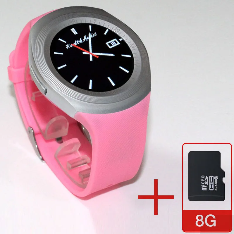 pink add 8g Умные часы для мужчин android с сенсорным экраном y1 sim карта smartwatch часы с WhatsApp Facebook фитнес-трекер pk v8 - Цвет: pink add 8g