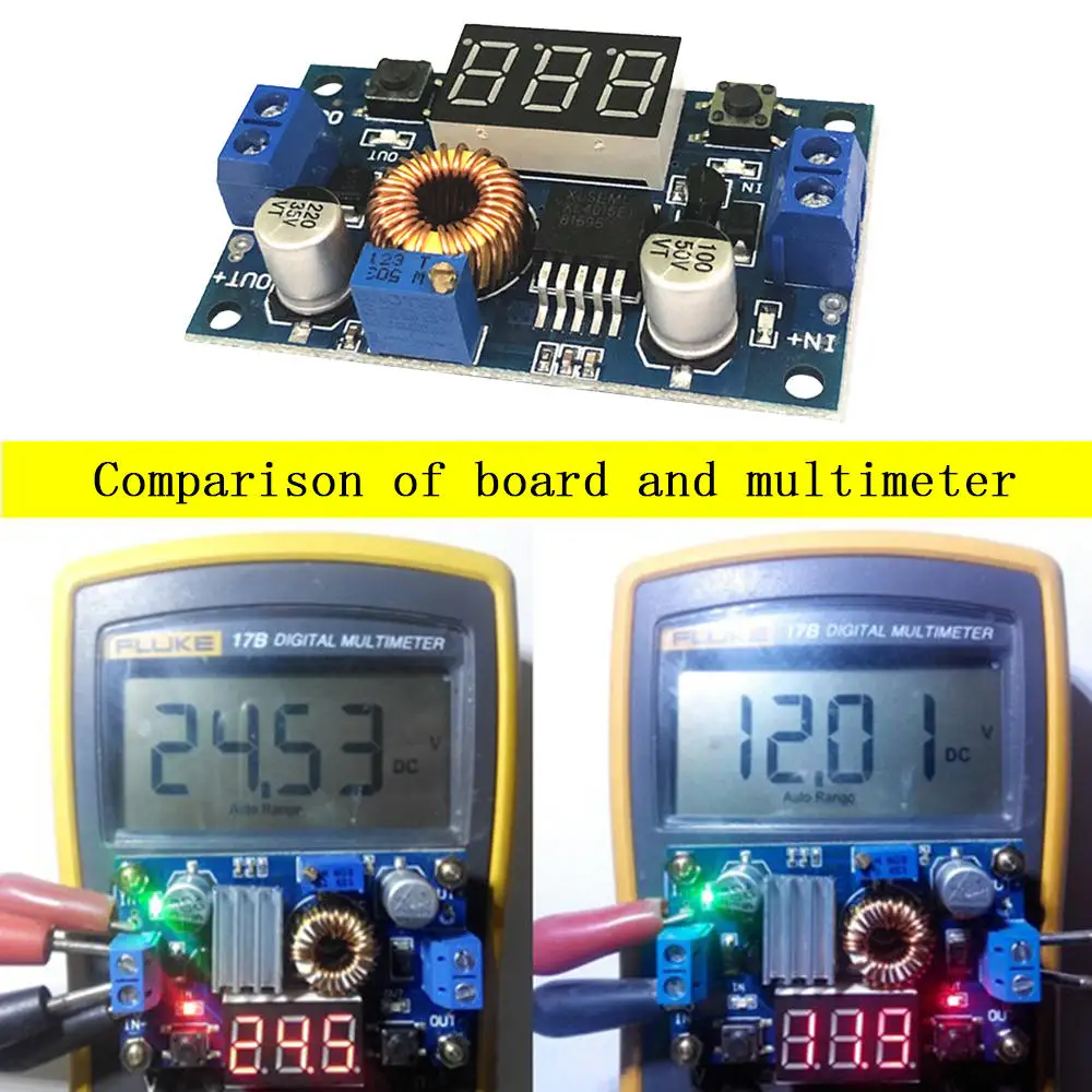 Понижающий преобразователь напряжения 5 А постоянный ток Регулируемый