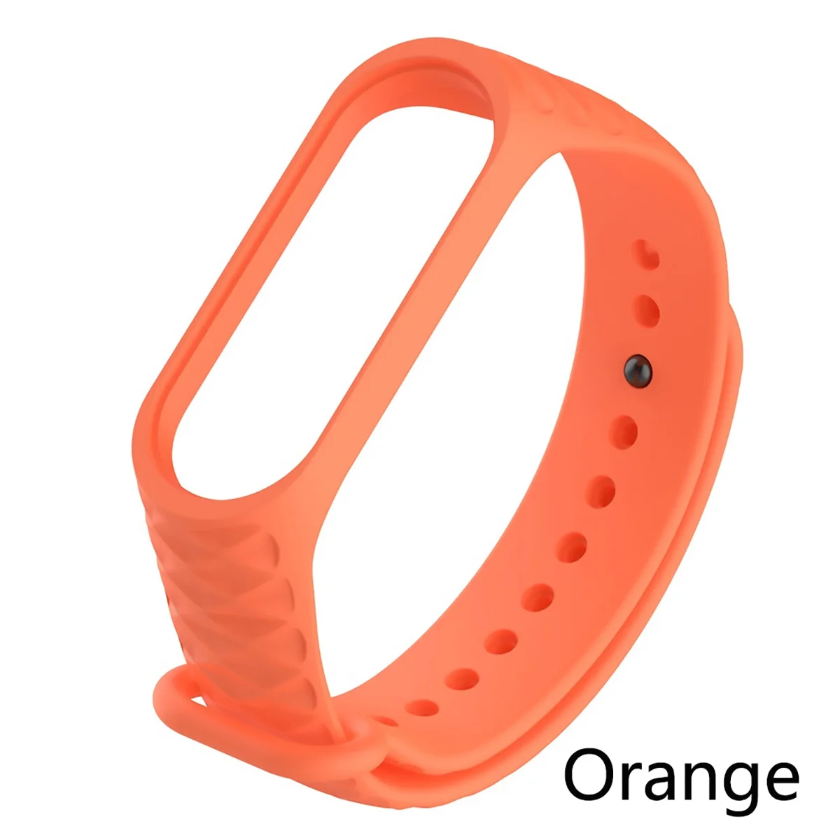 Orange Smart Bracelet Strap Smart Accessories Silicone Diamond replacement Watch Watch For Mi Band Bracelet 3 4 M3 M4 Bracelet Strap - Цвет: Orange