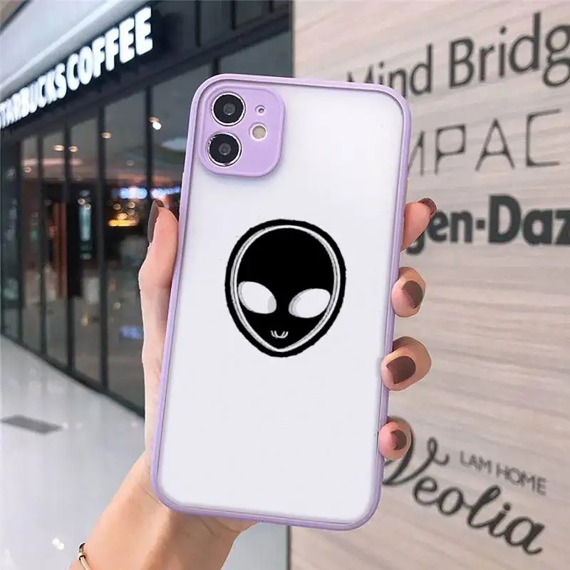 

black Alien Avatar ET Simplicity Phone Case purple matte transparent For iPhone 7 8 x xs xr 11 12 pro plus max mini Clear Funda