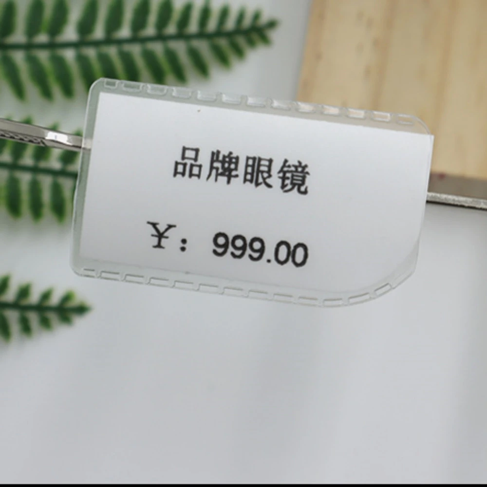 Optical Tag Clear Vinyl Sleeve Slip-on Eyeglasses Price Tags Jewelry Label Pvc Pouch Envelope Sheet Frame Card Protector Holder | Дом и сад