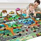 Игровой коврик, водонепроницаемая развивающая игрушка, хлопковая городская Дорожная карта для спальни, для улицы и помещения