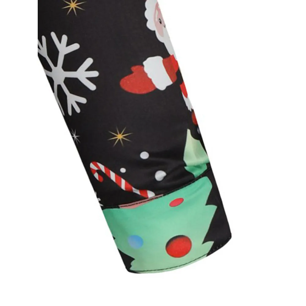 Мужские рождественские фантазийные рубашки с принтом Санта Клауса и дерева