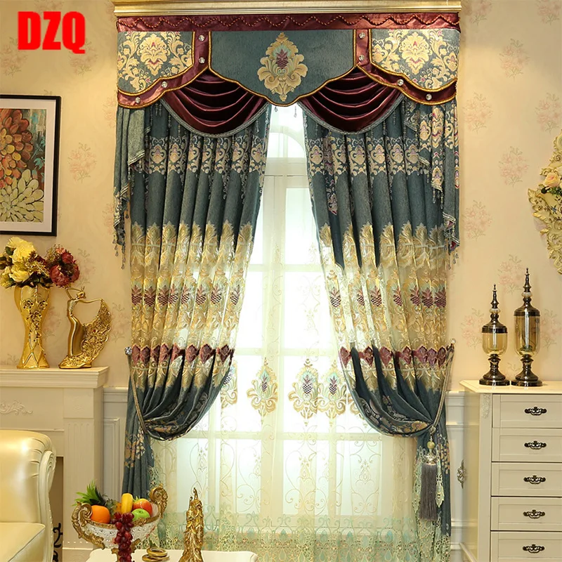 

New Type of Chenille Embroidery Jacquard Light-shielding Curtains for Living Dining Room Bedroom.