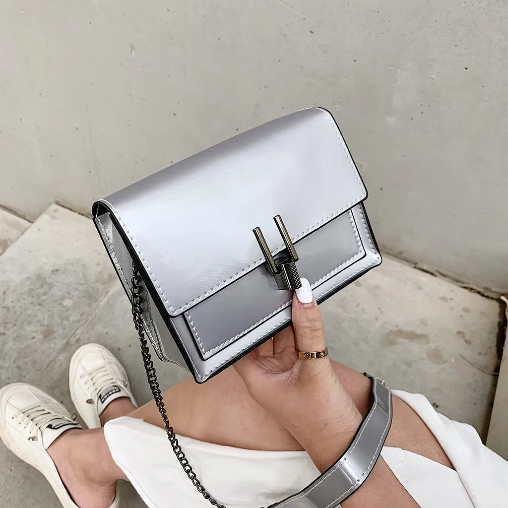 Новейшая женская сумка на плечо 2019 модная через с застежкой кожаная Маленькая