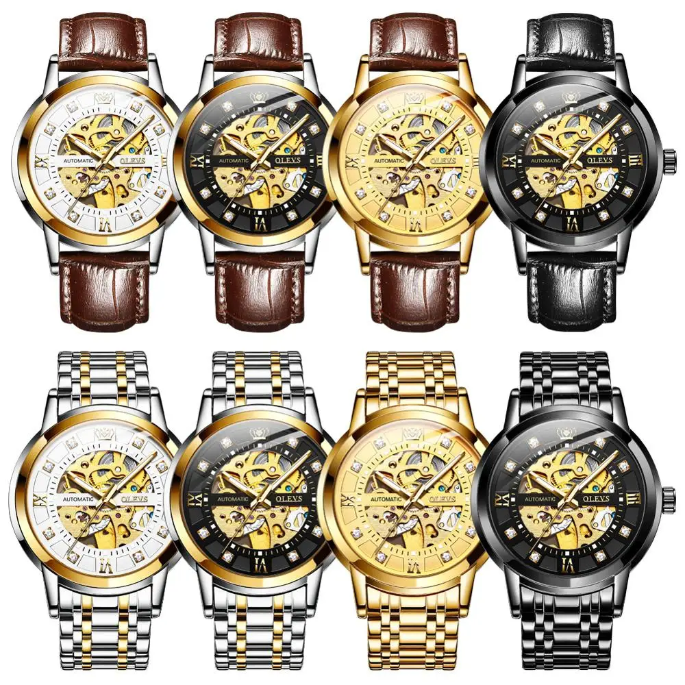 

OLEVS Watches for Men Top Brand Luxury Automatic Mechanical Business Hight quality Clock Gold Watch Men 9901