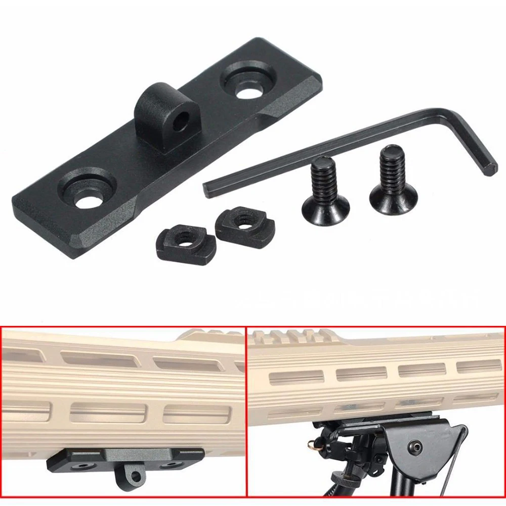 

Tactical M-LOK Bipod Mount Handguard Adapter Low Profile AR15 Rifle Accessory Harris Bipods Picatinny Rail