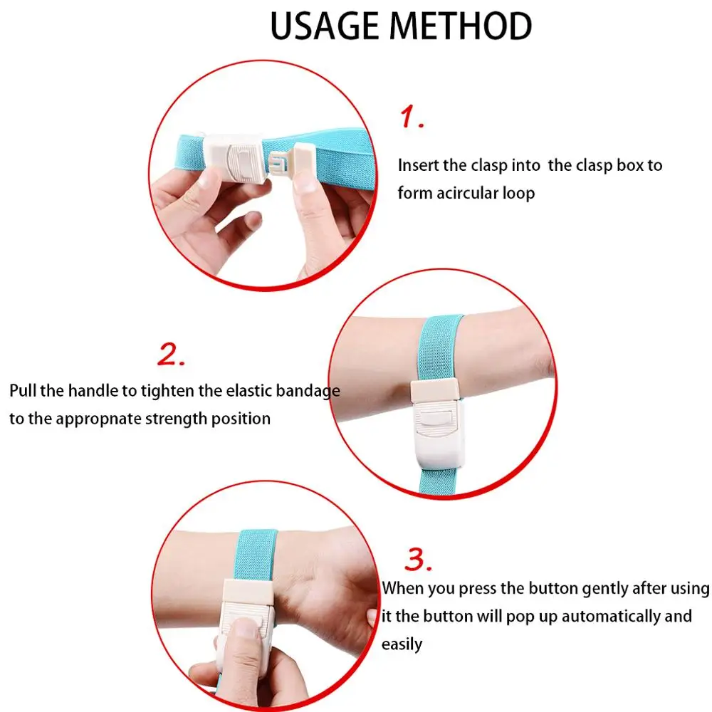 1 шт. портативный эластичный жгут с быстросъемной пряжкой|Брекеты и подставки| |