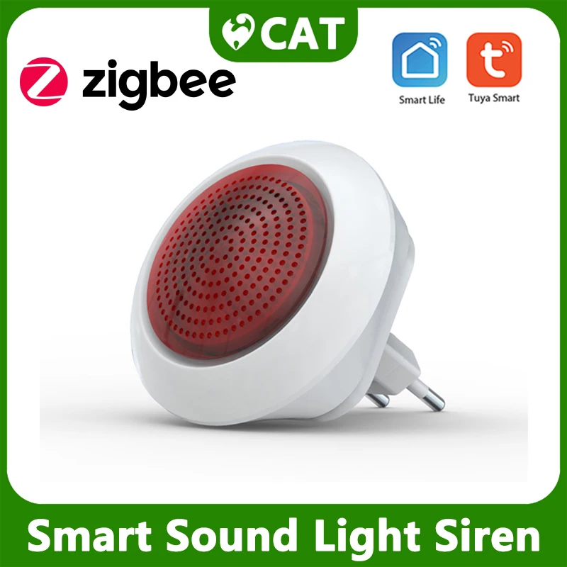 

Tuya Smart Sound And Light Siren Alarm Wireless Remote Buzzer Zigbee Smart Home Security Burglar Alarm System App Control Hot