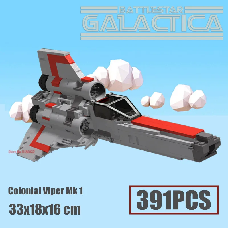 

New 391PCS Battlestar Colonial Viper MK I Star Space Series Wars Model Building Blocks Bricks Kid Toy Gift