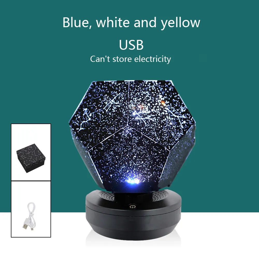 three light Шестигранник Забавный Звездный светильник s DIY домашний планетарий музыкальная шкатулка Bluetooth проектор светильник светится в темноте лучший рождественский подарок - Цвет: three light