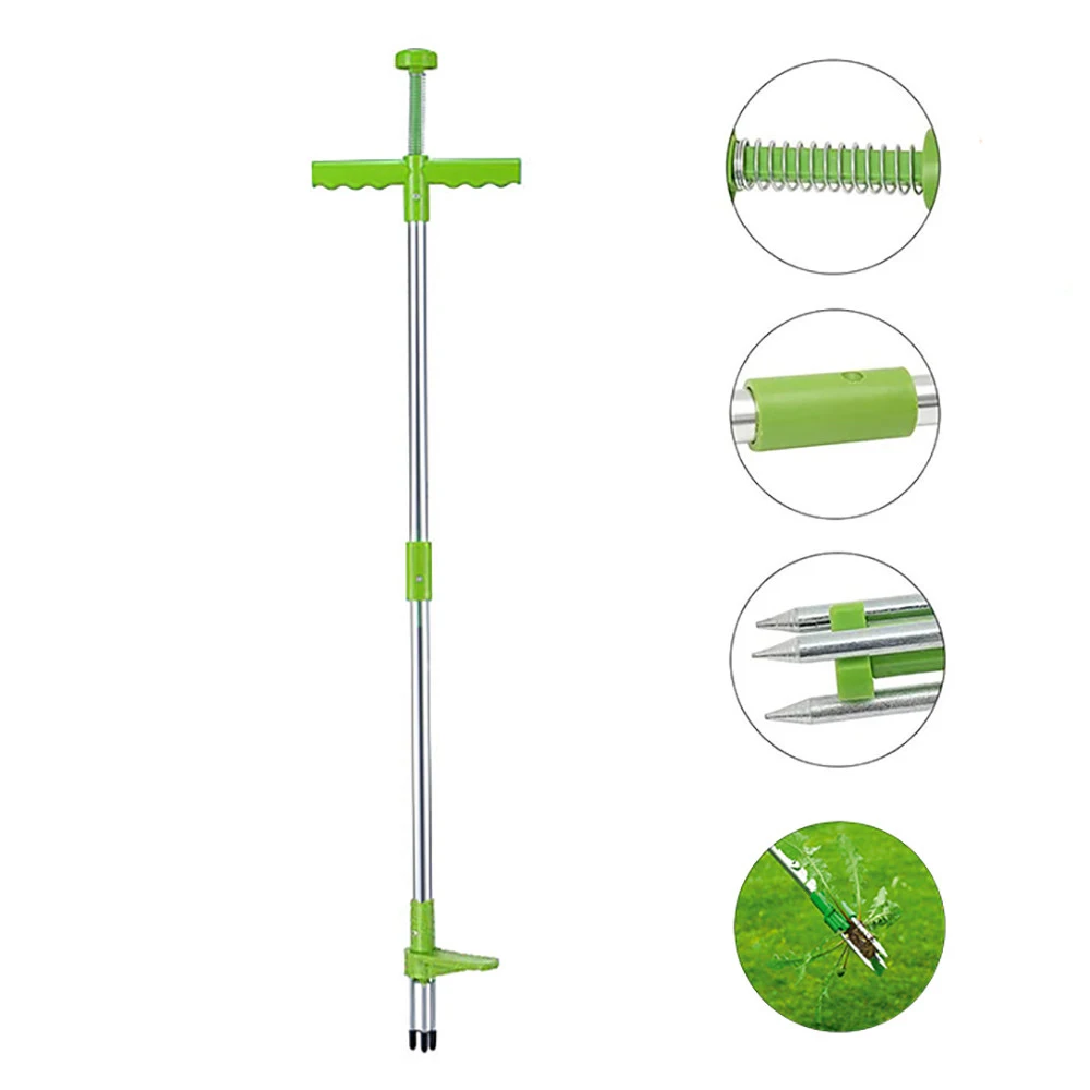 

Claw Weeder Root Remover Outdoor Killer Tool Portable Garden Lawn Long Handled Aluminum Weed Puller Removable With Foot Pedal