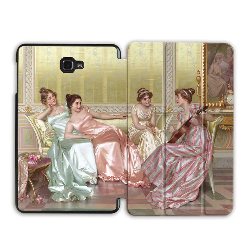 SS09 Чехол MTT с масляным рисунком для samsung Galaxy Tab A6, 10,1 дюймов, SM-T580, T585, магнитный откидной Чехол-подставка из искусственной кожи, чехол для планшета, Fundas - Цвет: SS09