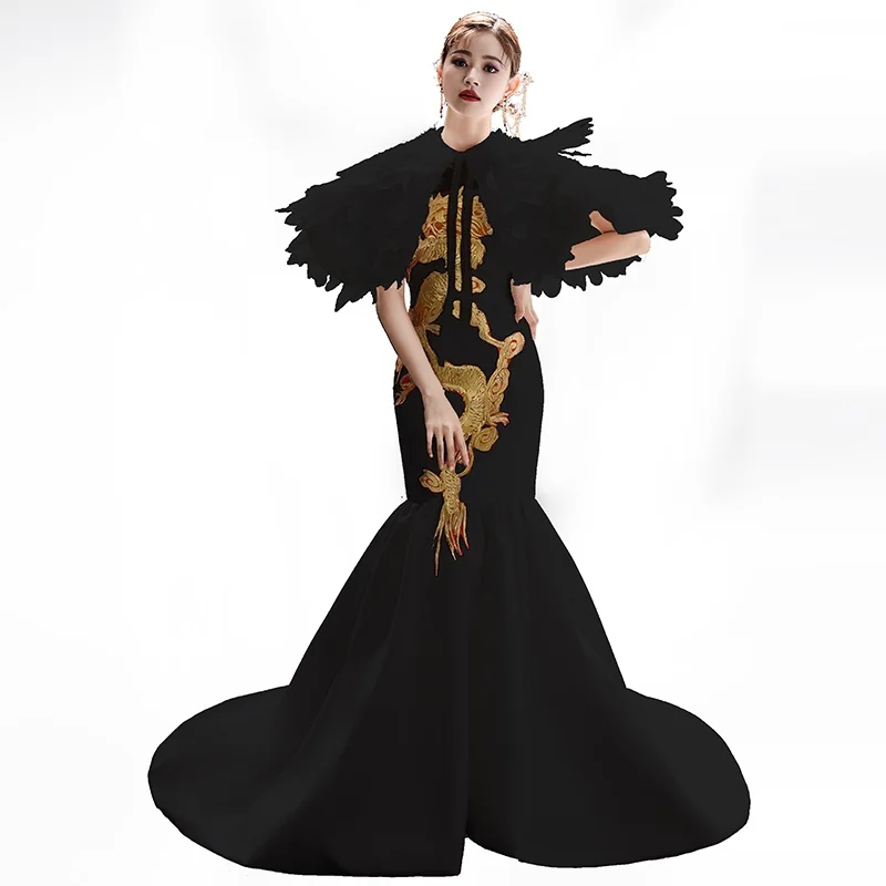 Костюм народного китайского танца для женщин одежда сцены Национальный