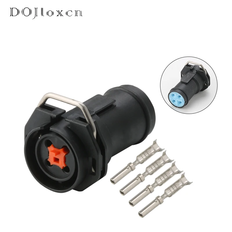

1 Set 4 Pin Male Round Shape Connector Jacket Auto Way Female Socket Wiring Plug Fuse Box DJ7049Q-1-21