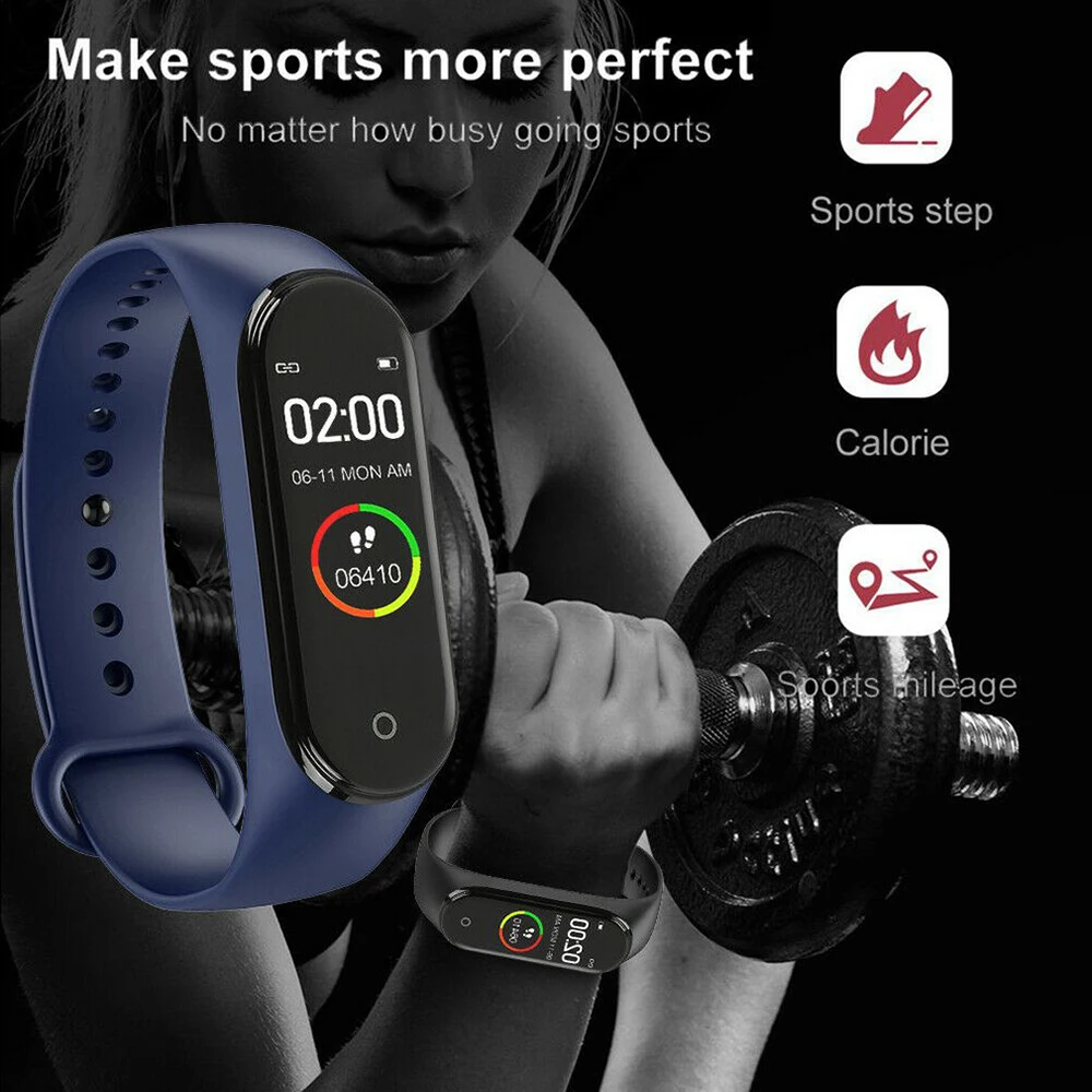 Хит M4 Smart band 4 фитнес-трекер часы спортивный браслет пульсометр кровяное давление