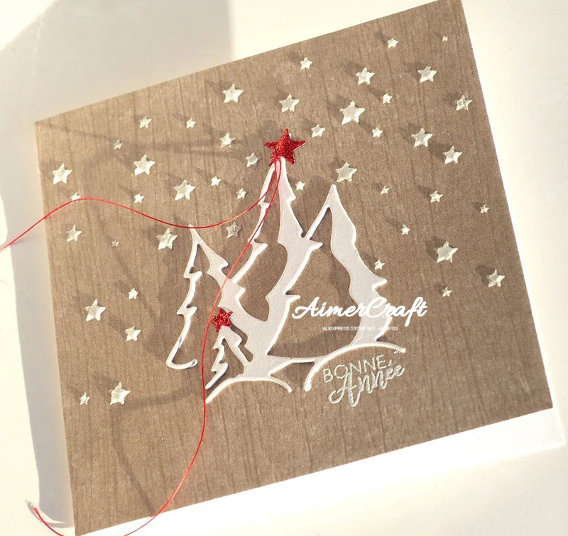 Рождественская елка металлические режущие штампы трафарет для скрапбукинга