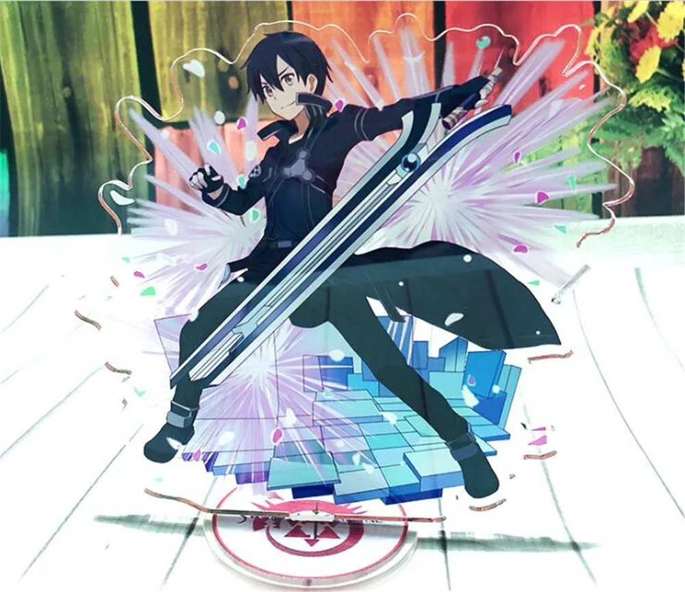 Меч искусство онлайн Kirito Asuna Leafa Yuuki акриловая подставка фигурка модель