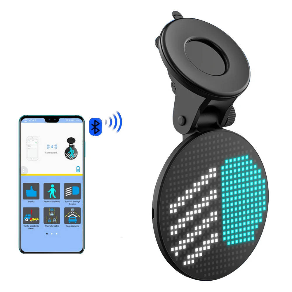 EM01 Забавный автомобильный светильник на заднее окно Emotion Auto Smart APP для ios Android