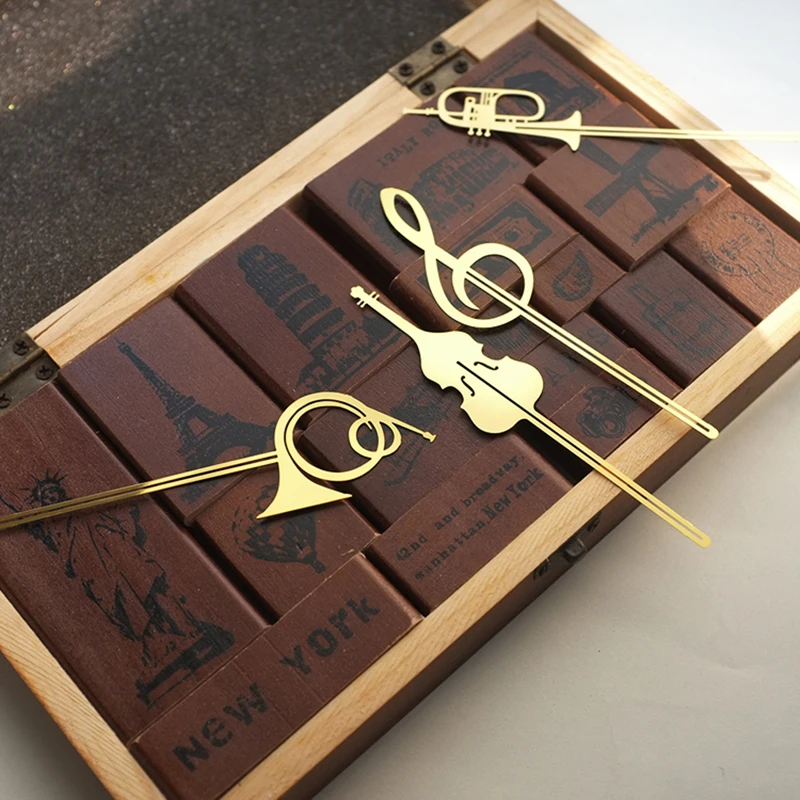 4 шт./лот изысканные металлические музыкальные инструменты Закладка папка для