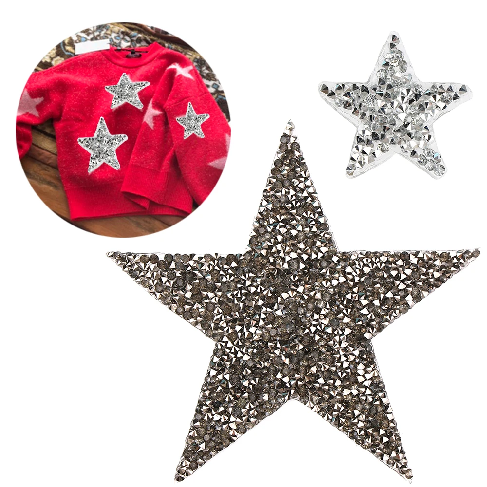 1 шт. разноцветные стразы нашивки в виде звезд стикеры пентаграммы термонаклейки