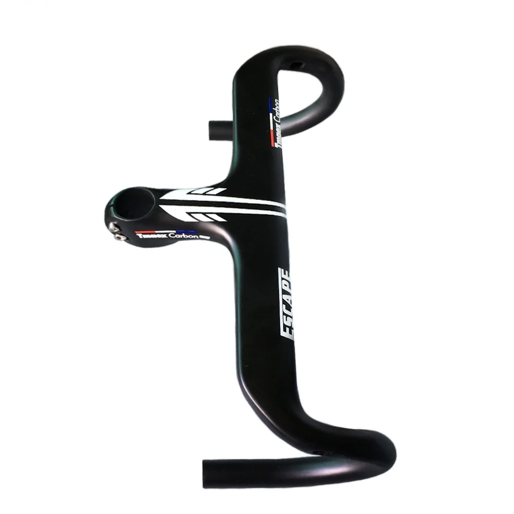 Pаспродажа Велосипедный руль из углеродного волокна, интегрированный, два в одном, со стержнем, для горных и дорожных велосипедов