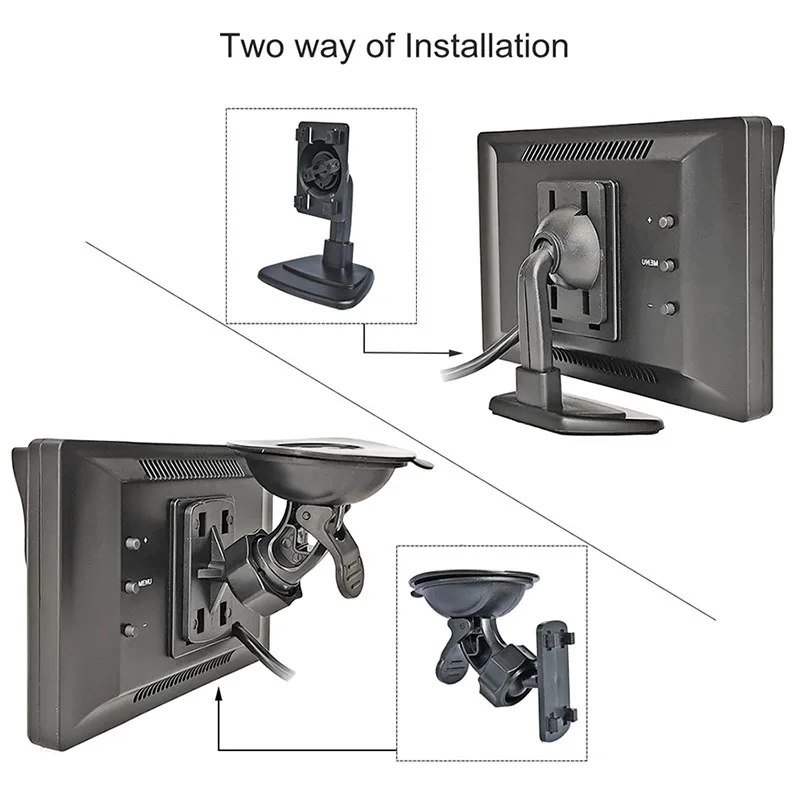 Беспроводной 5-дюймовый HD ЖК-дисплей DIYKIT монитор заднего вида автомобильный