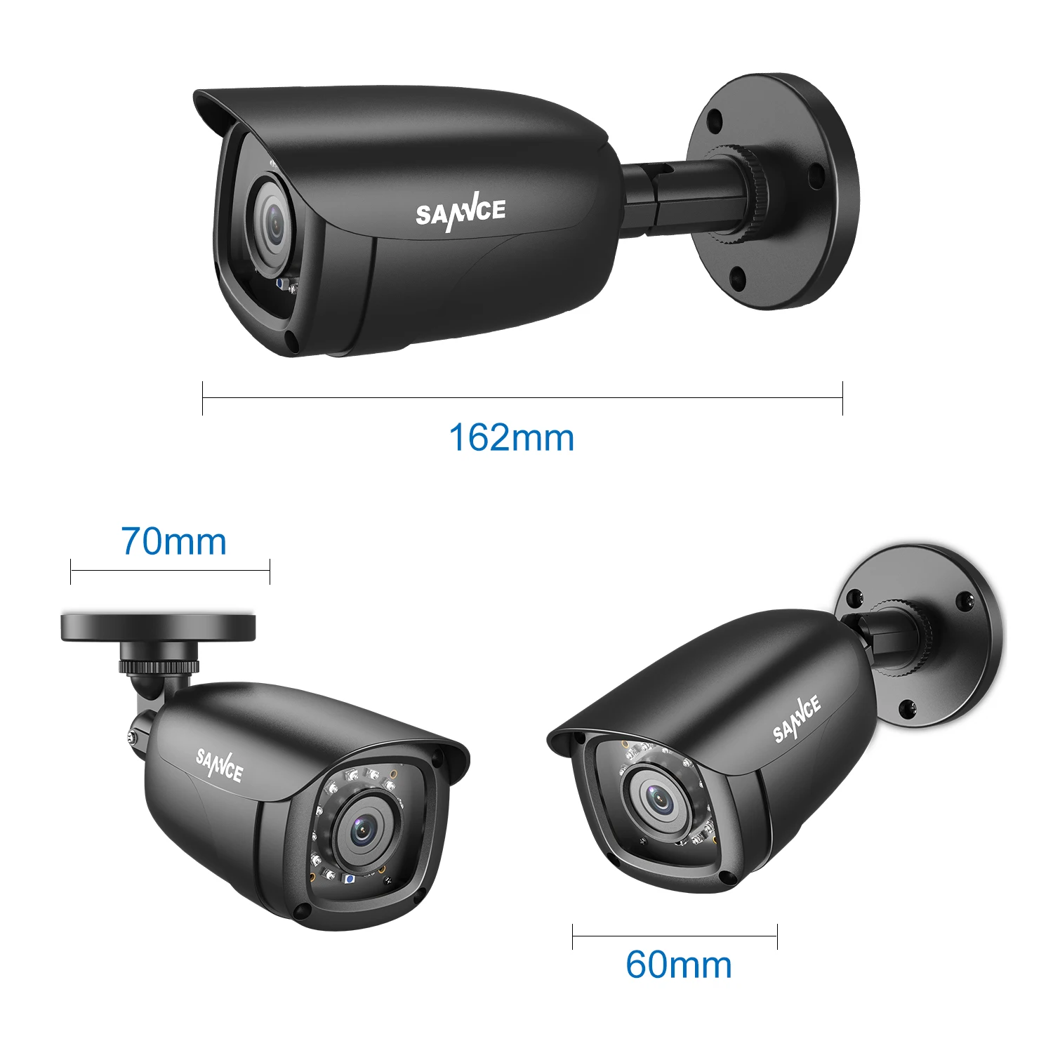 SANNCE 2 шт 1080P CCTV Камера Безопасности s 2.0MP наружная домашняя камера видеонаблюдения CCTV система