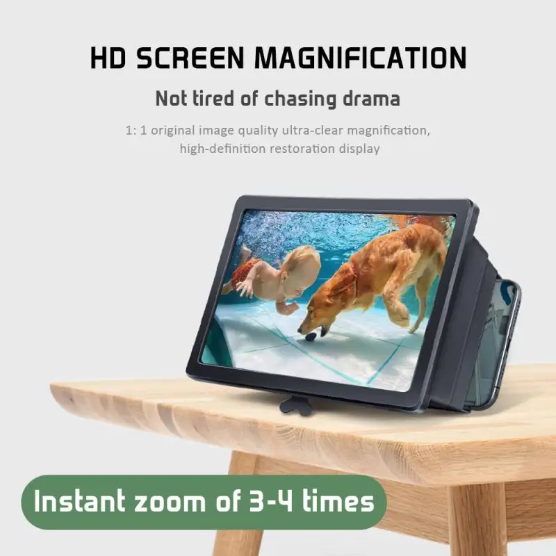 3D усилитель экрана Мобильный телефон увеличительное стекло HD подставка сотовый