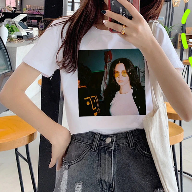 Lana Del Rey Harajuku Ullzang футболка женская с забавным принтом Футболка для фанатов 90s графическая Эстетическая футболка корейский стиль футболки женские - Цвет: 5782