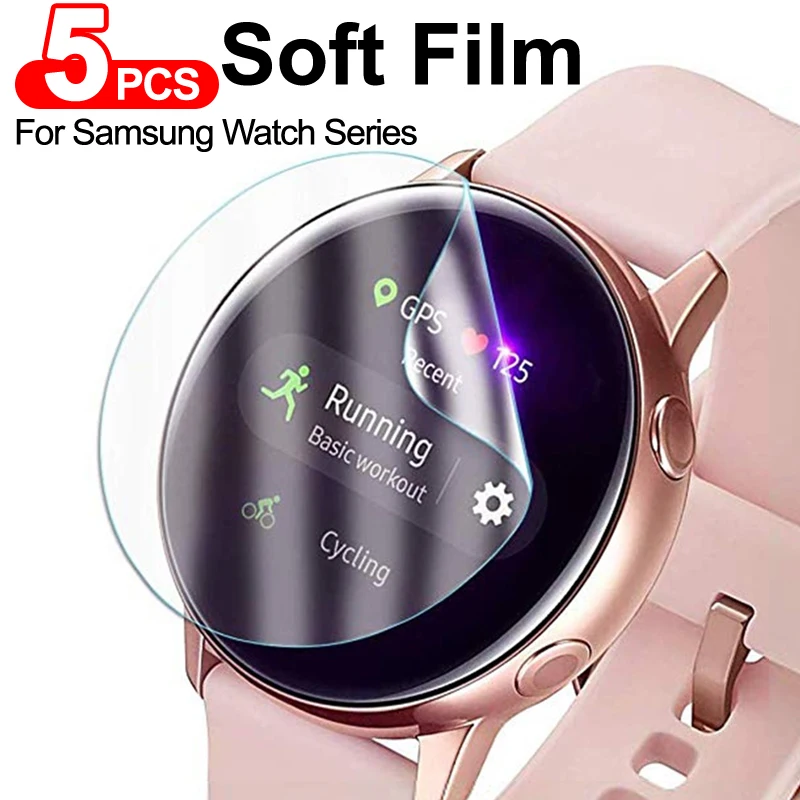 Защитная пленка для Samsung Galaxy watch Active 1 2 44 мм 40 мягкая полное покрытие Watch 3 41 45 S3 5 шт. |
