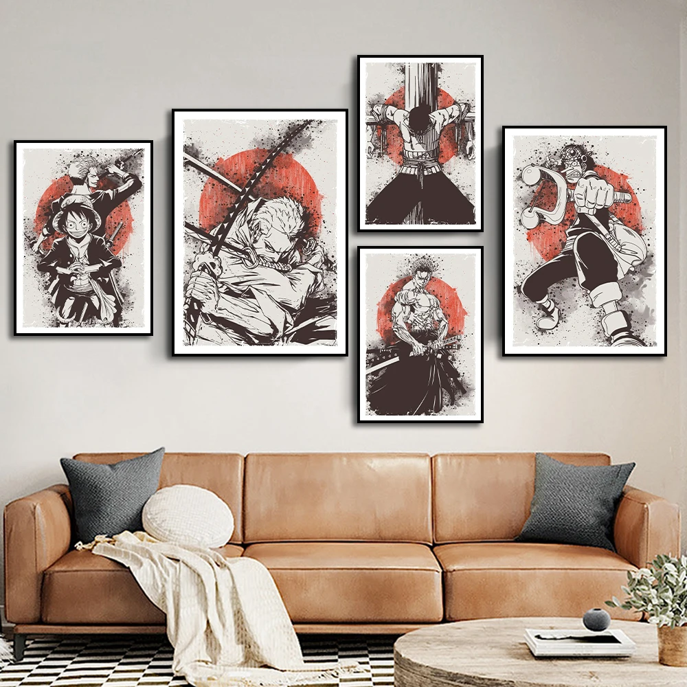 

One Piece Luffy Classic Poster Anime Poster Wall Art Decoration Canvas Painting Cuadros Mural Home Kids Room Decor