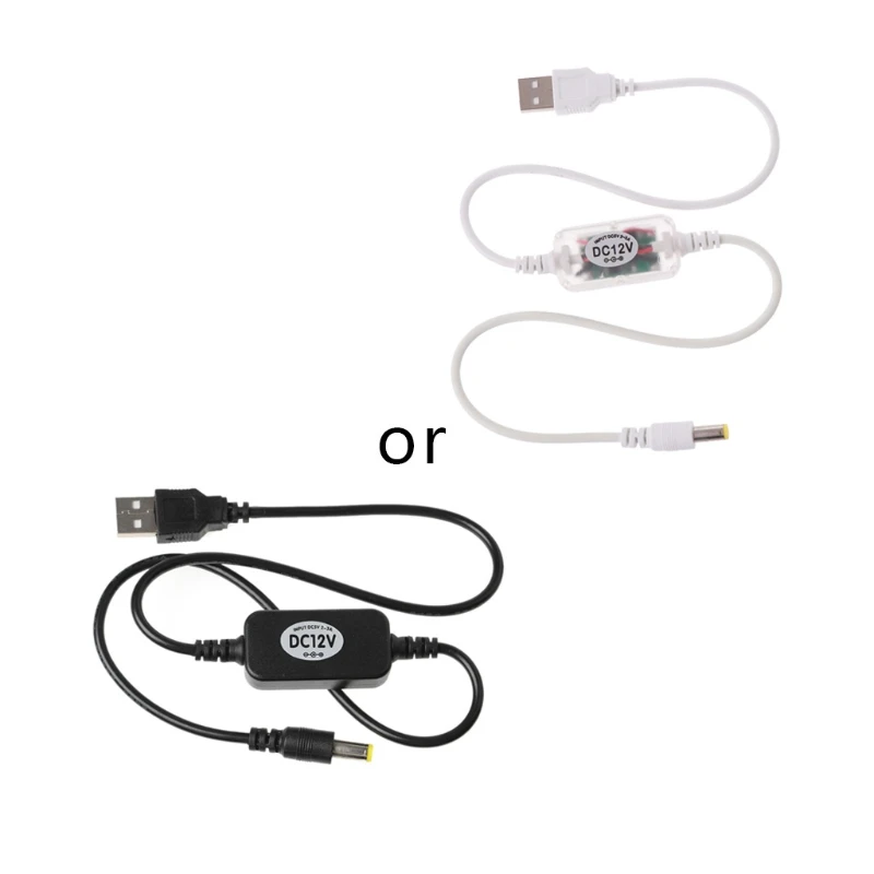 

USB 5V To DC 12V 5.5x2.1mm Step Up Cable Power Boost Line For Router LED Strip Random Delivery