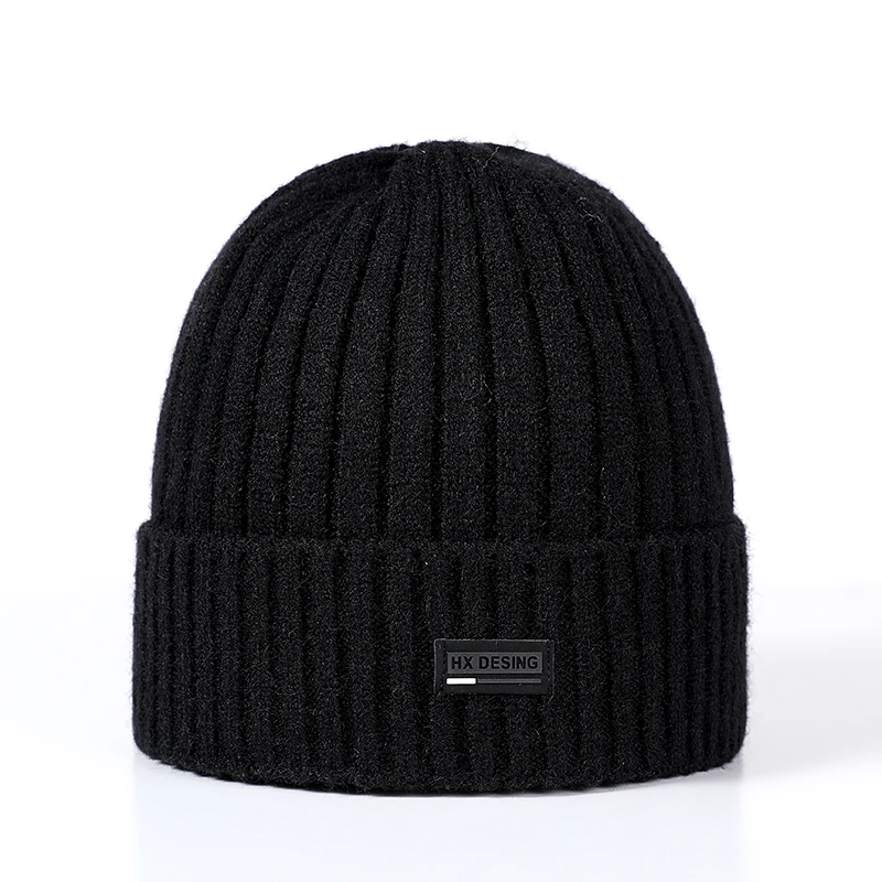 

New men's and women's woolen hats wool blend knitted hats fashion simple warm knitted hats