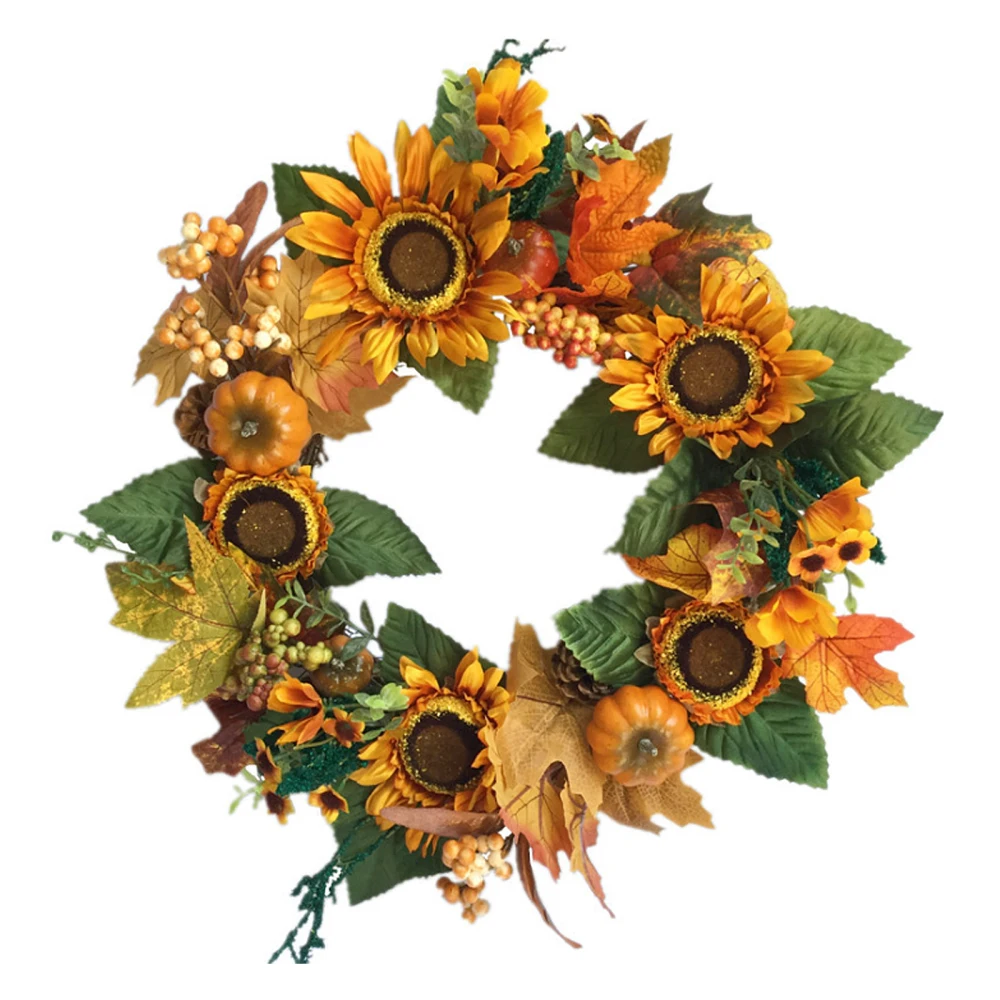 

Искусственные гирлянды Искусственные цветы навешивания двери симуляция венка листья рождественские украшения, тыква, но и подсолнечника
