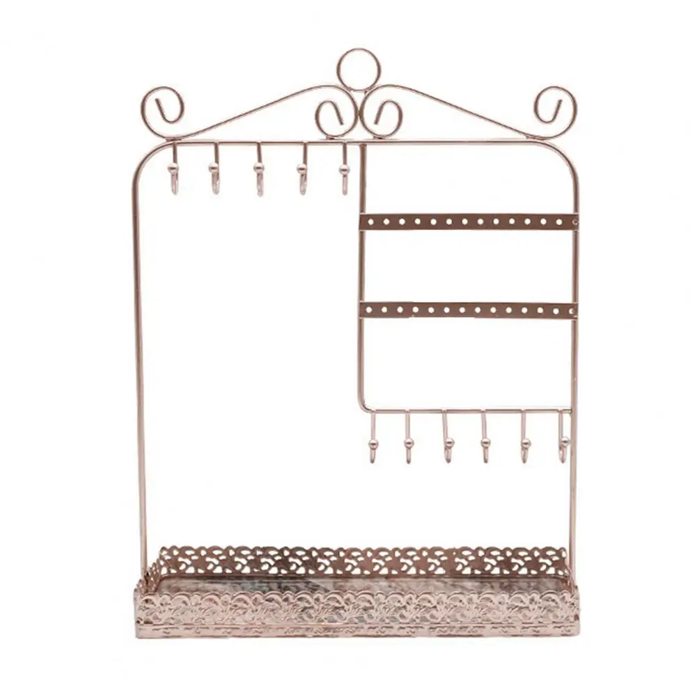 

Earrings Necklace Storage Rack Vintage Jewelry Display Metal Necklace Organizer Holder Home Jewelry Packaging