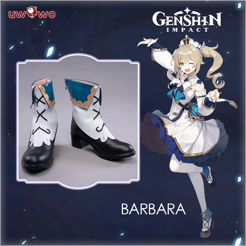 

Pre-sale UWOWO Game Genshin Impact Barbara Shining Idol Deaconess Cosplay Shoes Cosplay Boots