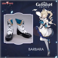 uwowo game genshin impact barbara shoes shining idol deaconess cosplay boots